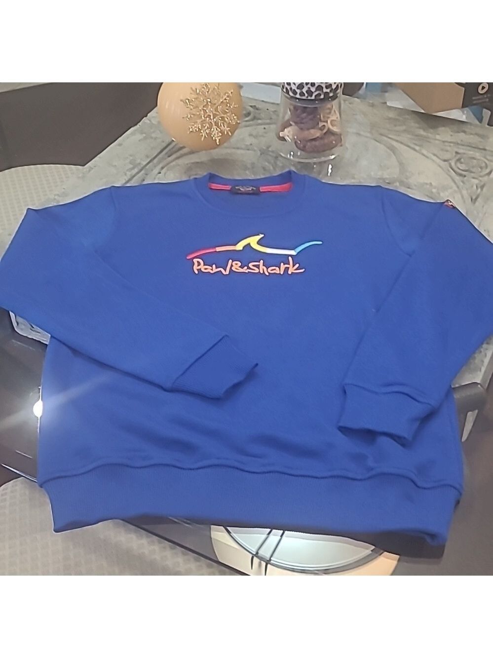 PAUL & SHARK YACHTING MEN'S CREW NECK LOGO PULLOVER MEDIUM LIKE NEW